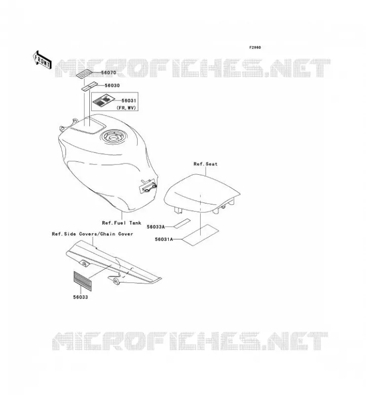 LABEL Kawasaki MOTOS 636 2002 NINJA ZX-6R  ZX636-A1P