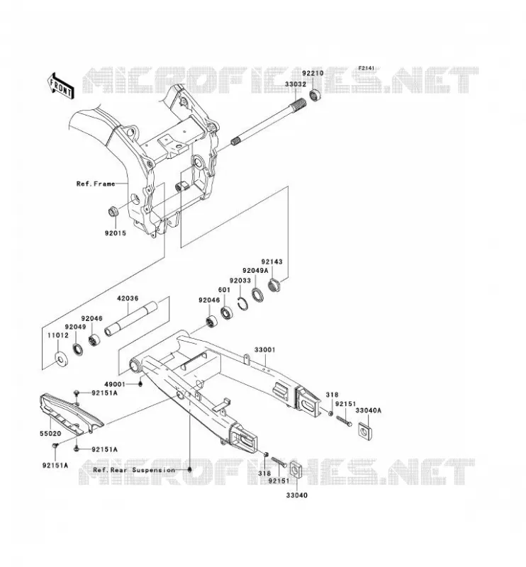 BRAS OSCILLANT Kawasaki MOTOS 636 2003 NINJA ZX-6R  ZX636-B1