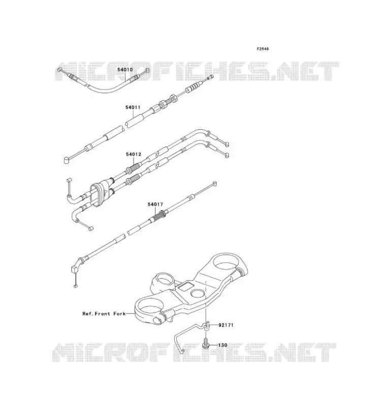 CABLES Kawasaki MOTOS 636 2003 NINJA ZX-6R  ZX636-B1