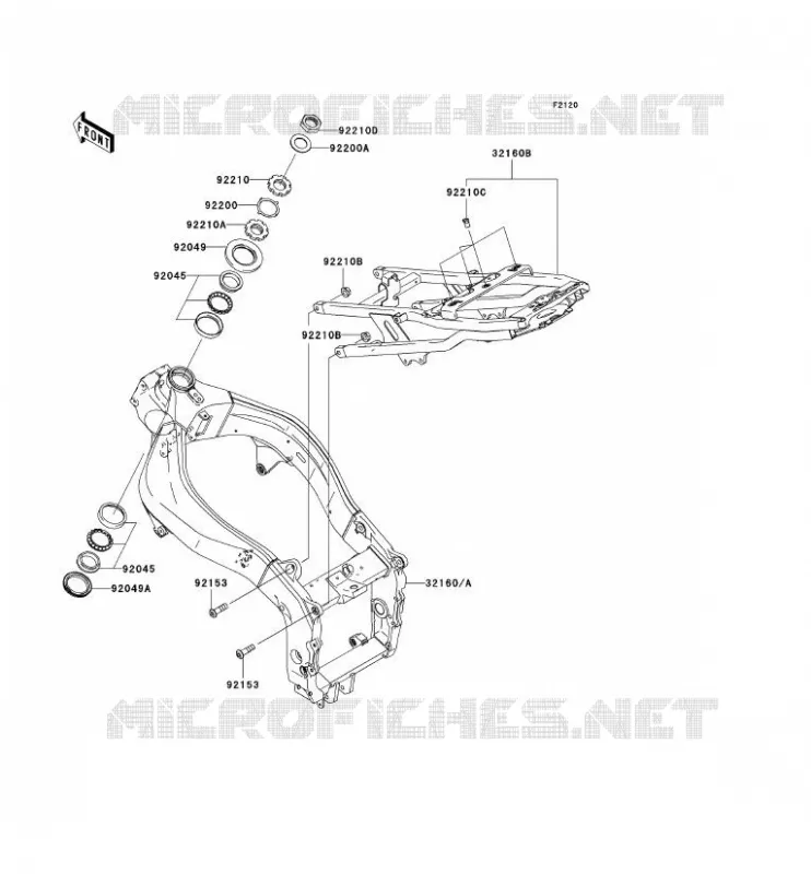CH&Acirc;SSIS Kawasaki MOTOS 636 2003 NINJA ZX-6R  ZX636-B1