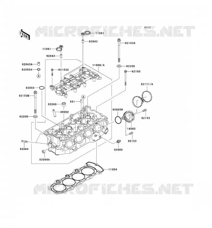 CULASSE Kawasaki MOTOS 636 2003 NINJA ZX-6R  ZX636-B1
