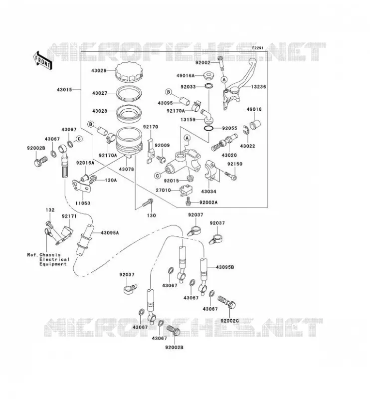 MAITRE CYLINDRE AV Kawasaki MOTOS 636 2003 NINJA ZX-6R  ZX636-B1