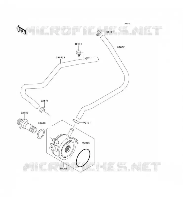 RADIATEUR D'HUILE Kawasaki MOTOS 636 2003 NINJA ZX-6R  ZX636-B1