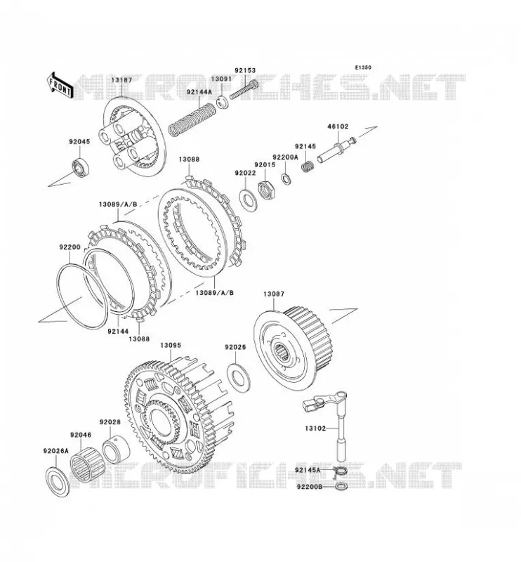 EMBRAYAGE Kawasaki MOTOS 636 2003 NINJA ZX-6R  ZX636-B1H
