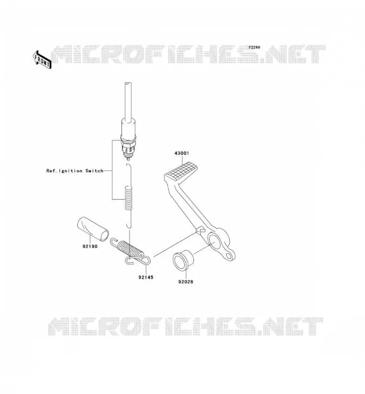 PEDALE DE FREIN Kawasaki MOTOS 636 2003 NINJA ZX-6R  ZX636-B1H