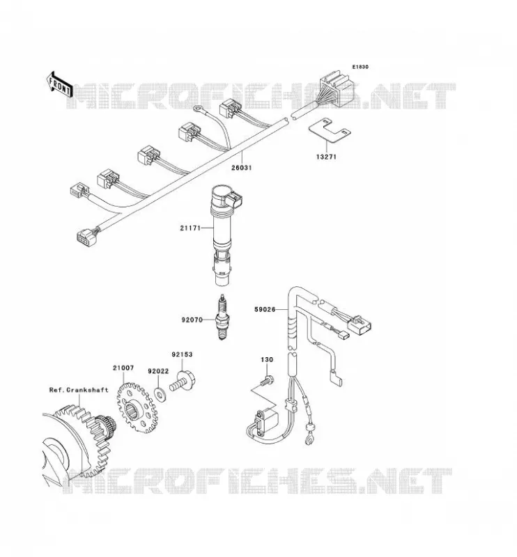 SYSTEME D&acute;ALLUMAGE Kawasaki MOTOS 636 2003 NINJA ZX-6R  ZX636-B1H