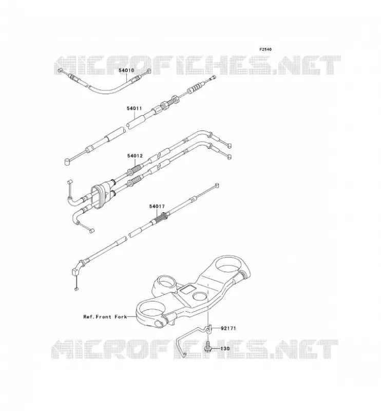 CABLES Kawasaki MOTOS 636 2003 NINJA ZX-6R  ZX636-B1H