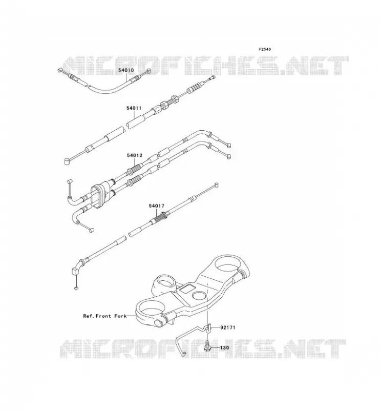 CABLES Kawasaki MOTOS 636 2004 NINJA ZX-6R  ZX636-B2