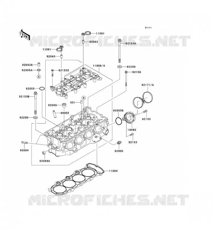 CULASSE Kawasaki MOTOS 636 2004 NINJA ZX-6R  ZX636-B2