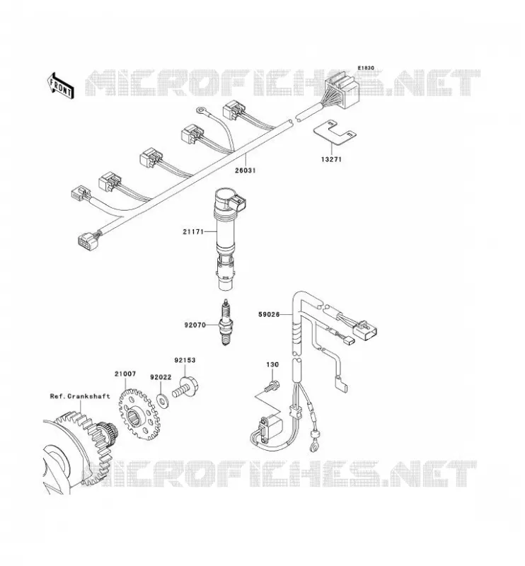 SYSTEME D&acute;ALLUMAGE Kawasaki MOTOS 636 2004 NINJA ZX-6R  ZX636-B2