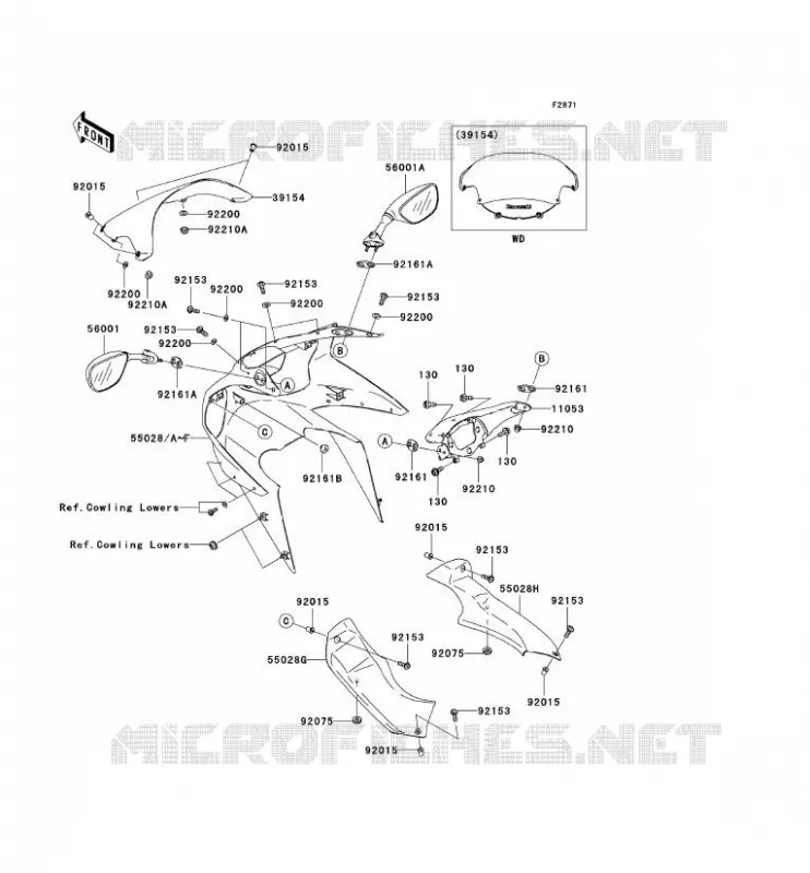 CARENAGE Kawasaki MOTOS 636 2004 NINJA ZX-6R  ZX636-B2