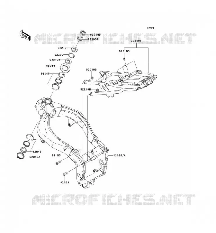 CH&Acirc;SSIS Kawasaki MOTOS 636 2004 NINJA ZX-6R  ZX636-B2