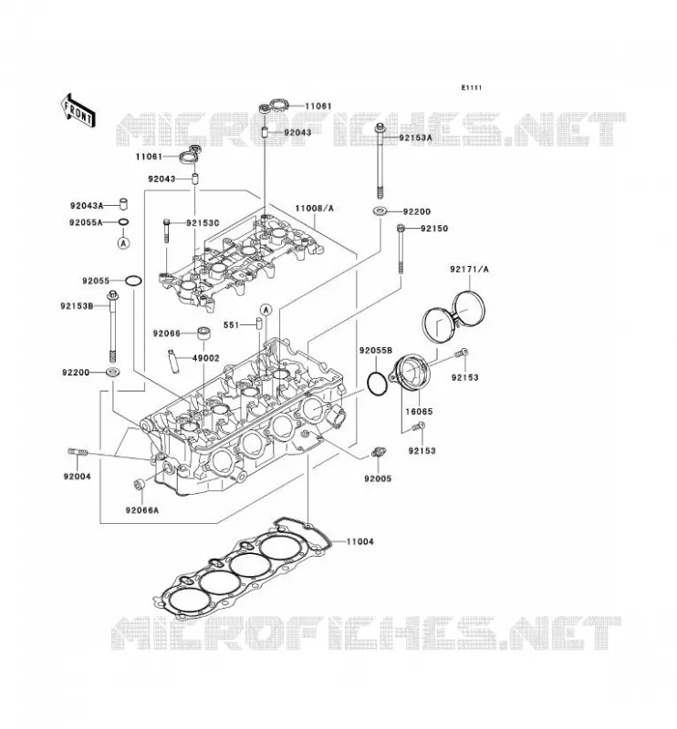 CULASSE Kawasaki MOTOS 636 2004 NINJA ZX-6R  ZX636-B2