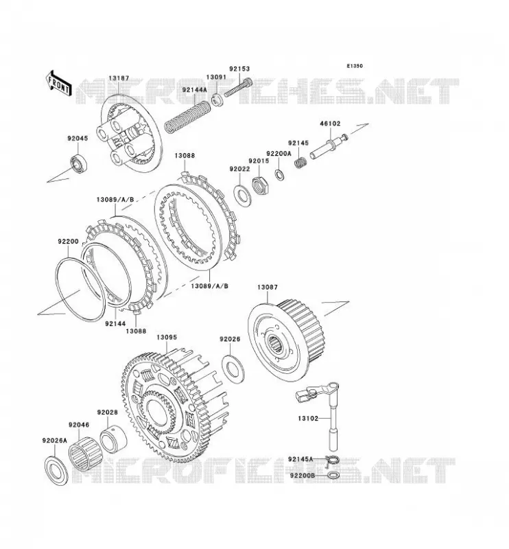 EMBRAYAGE Kawasaki MOTOS 636 2004 NINJA ZX-6R  ZX636-B2