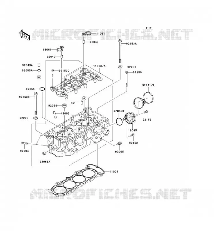 CULASSE Kawasaki MOTOS 636 2004 NINJA ZX-6R  ZX636-B2