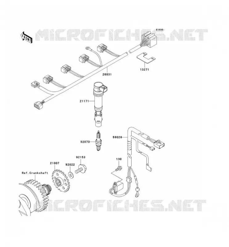 SYSTEME D&acute;ALLUMAGE Kawasaki MOTOS 636 2004 NINJA ZX-6R  ZX636-B2