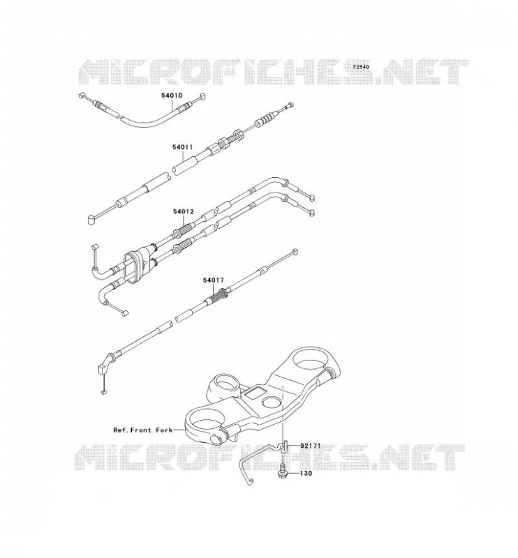 CABLES Kawasaki MOTOS 636 2004 NINJA ZX-6R  ZX636-B2