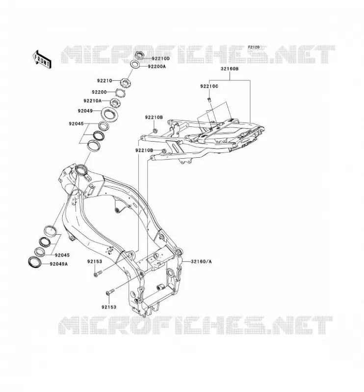 CH&Acirc;SSIS Kawasaki MOTOS 636 2004 NINJA ZX-6R  ZX636-B2
