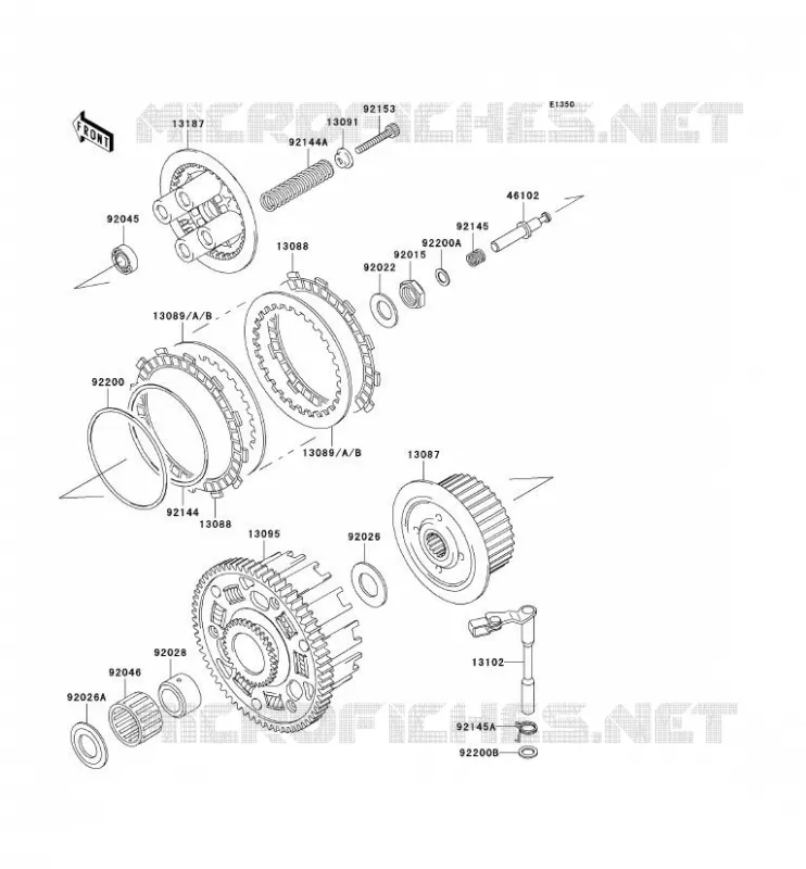 EMBRAYAGE Kawasaki MOTOS 636 2004 NINJA ZX-6R  ZX636-B2