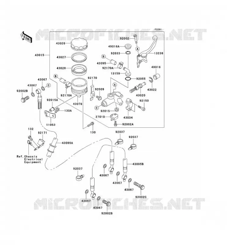 MAITRE CYLINDRE AV Kawasaki MOTOS 636 2004 NINJA ZX-6R  ZX636-B2