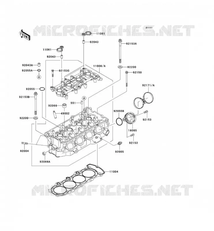 CULASSE Kawasaki MOTOS 636 2004 NINJA ZX-6R  ZX636-B2H