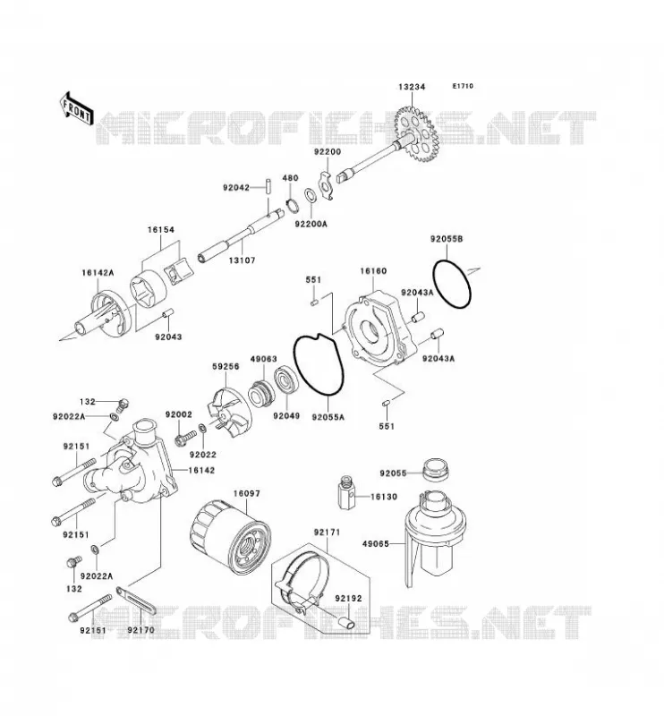 POMPE A HUILE Kawasaki MOTOS 636 2004 NINJA ZX-6R  ZX636-B2H