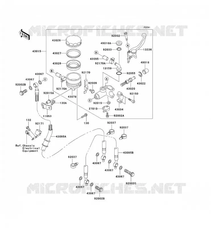 MAITRE CYLINDRE AV Kawasaki MOTOS 636 2004 NINJA ZX-6R  ZX636-B2H