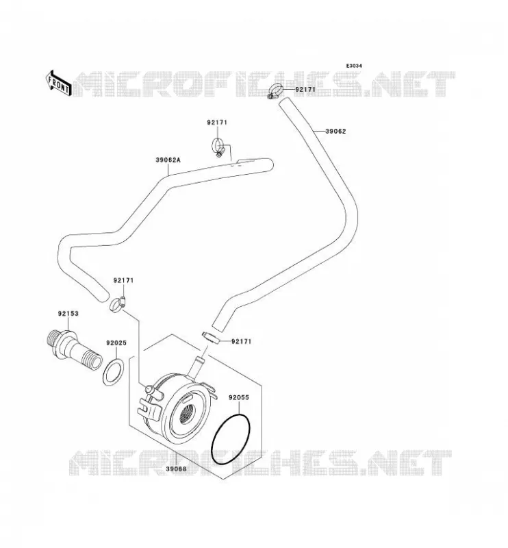 RADIATEUR D'HUILE Kawasaki MOTOS 636 2004 NINJA ZX-6R  ZX636-B2H