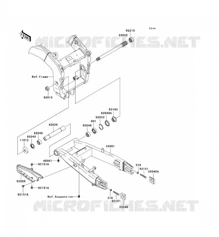 BRAS OSCILLANT Kawasaki MOTOS 636 2004 NINJA ZX-6R  ZX636-B2H