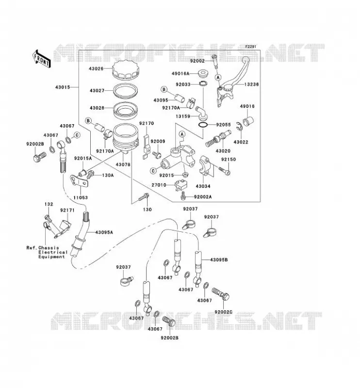 MAITRE CYLINDRE AV Kawasaki MOTOS 636 2004 NINJA ZX-6R  ZX636-B2H