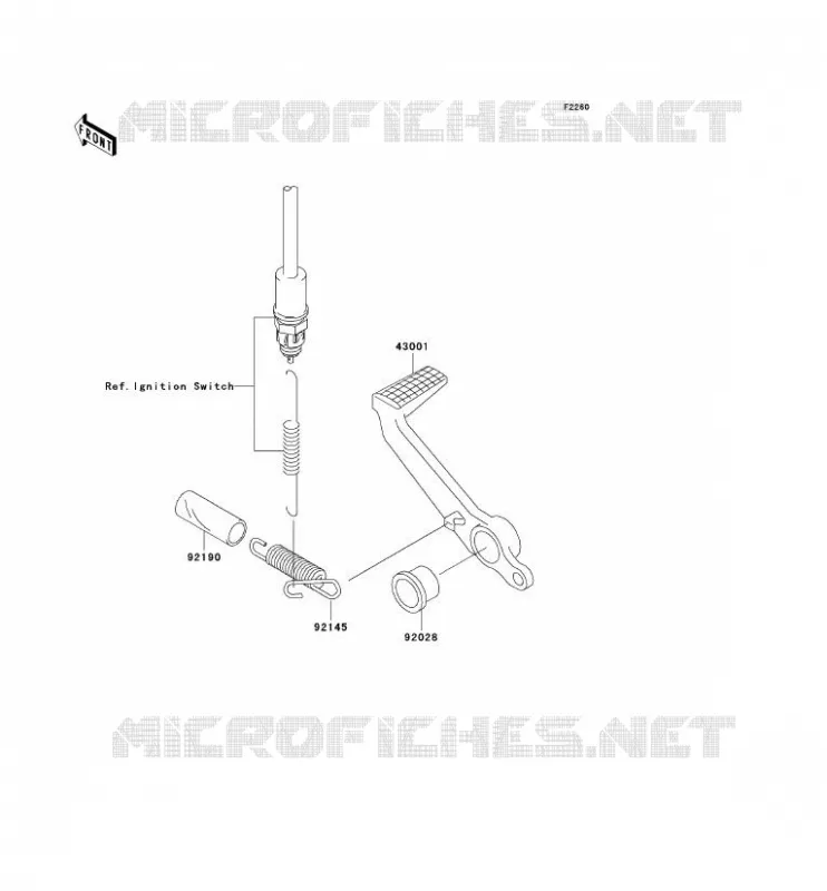 PEDALE DE FREIN Kawasaki MOTOS 636 2004 NINJA ZX-6R  ZX636-B2H