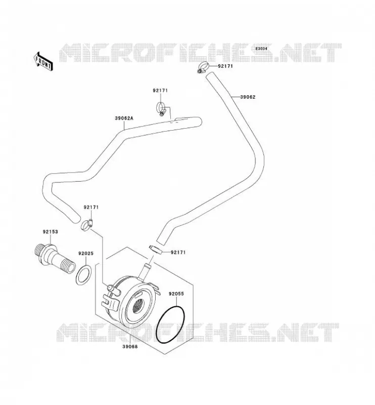 RADIATEUR D'HUILE Kawasaki MOTOS 636 2004 NINJA ZX-6R  ZX636-B2H