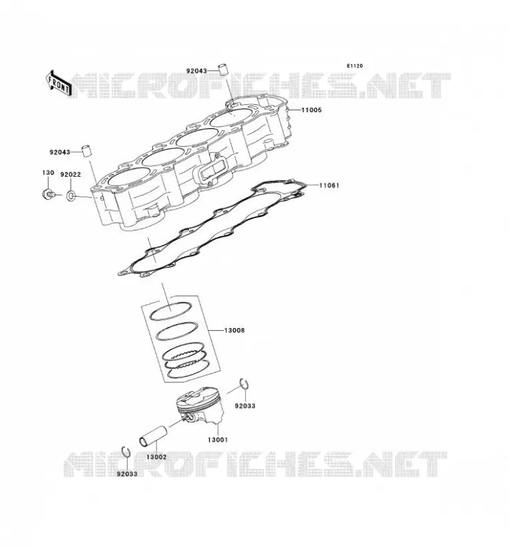 CYLINDRE/PISTON Kawasaki MOTOS 636 2005 NINJA ZX-6R  ZX636-C1