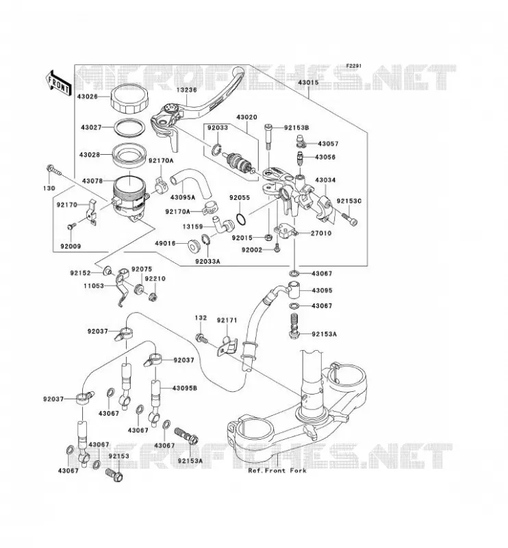 MAITRE CYLINDRE AV Kawasaki MOTOS 636 2005 NINJA ZX-6R  ZX636-C1