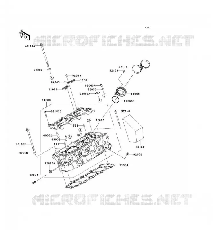 CULASSE Kawasaki MOTOS 636 2005 NINJA ZX-6R  ZX636-C1