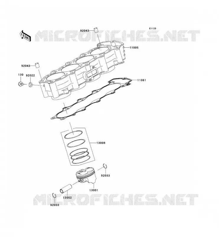 CYLINDRE/PISTON Kawasaki MOTOS 636 2005 NINJA ZX-6R  ZX636-C1