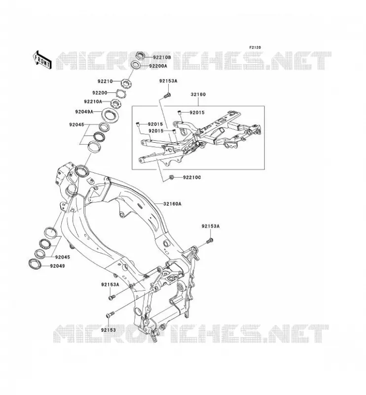 CH&Acirc;SSIS Kawasaki MOTOS 636 2005 NINJA ZX-6R  ZX636-C1H
