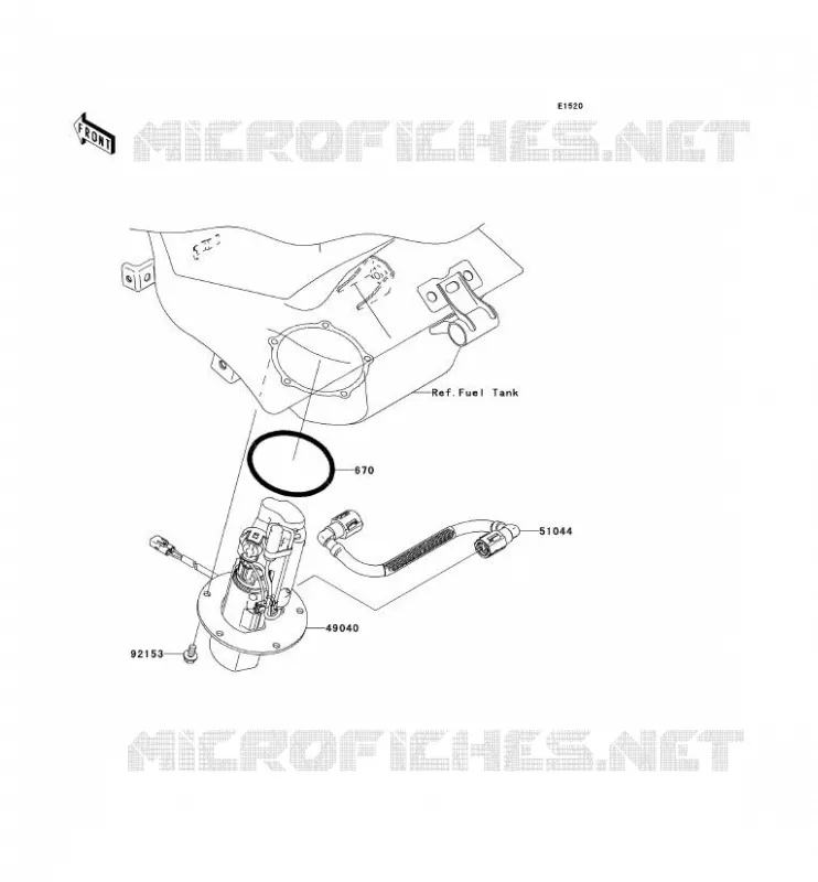 POMPE A ESSENCE Kawasaki MOTOS 636 2005 NINJA ZX-6R  ZX636-C1H