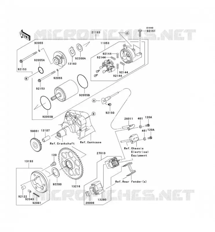 D&Eacute;MARREUR Kawasaki MOTOS 636 2006 NINJA ZX-6R  ZX636C6F