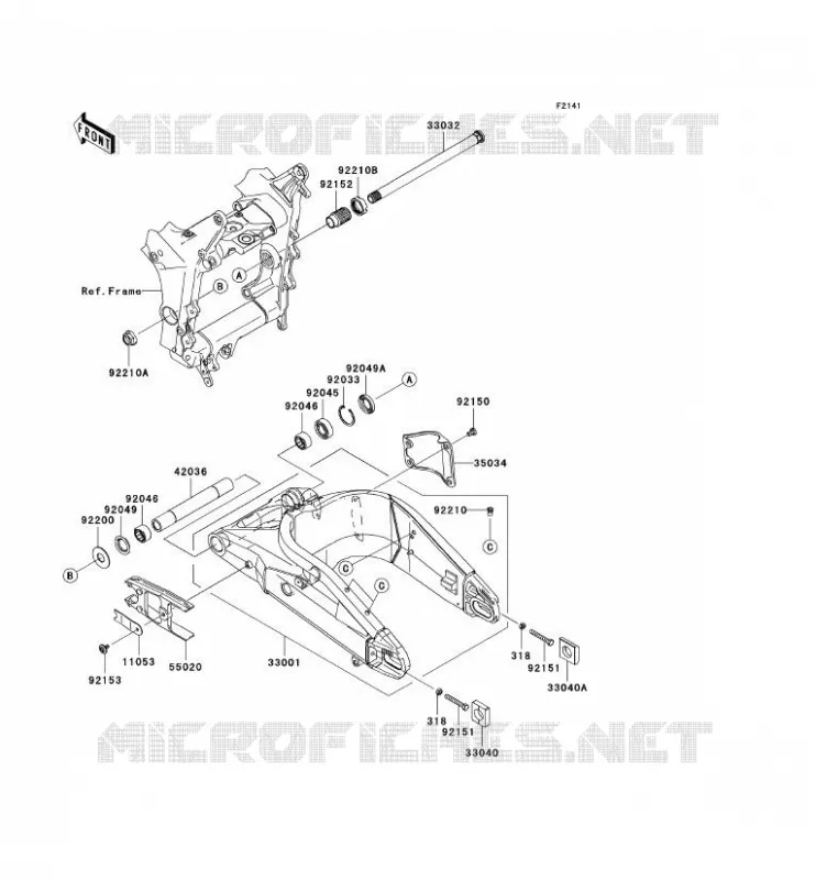 BRAS OSCILLANT Kawasaki MOTOS 636 2006 NINJA ZX-6R  ZX636C6F