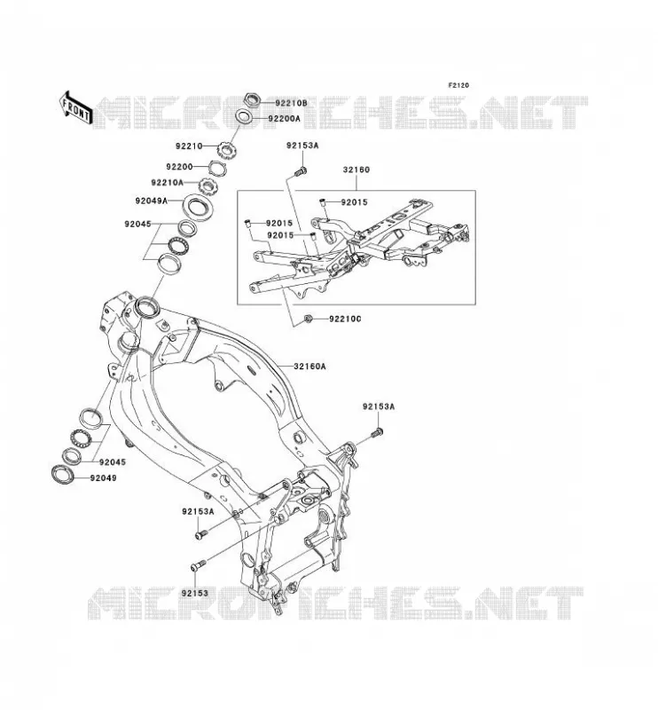 CH&Acirc;SSIS Kawasaki MOTOS 636 2006 NINJA ZX-6R  ZX636C6F