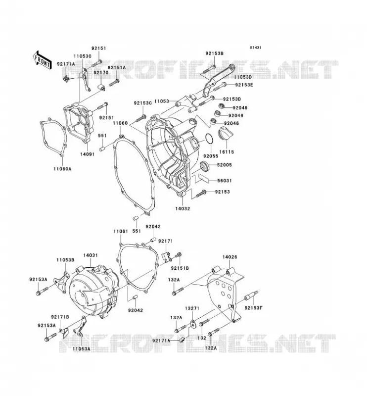 COUVERCLES MOTEUR Kawasaki MOTOS 636 2006 NINJA ZX-6R  ZX636C6F
