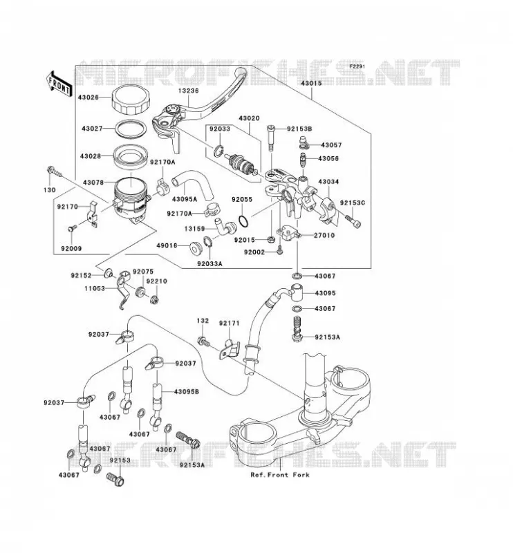 MAITRE CYLINDRE AV Kawasaki MOTOS 636 2006 NINJA ZX-6R  ZX636C6F
