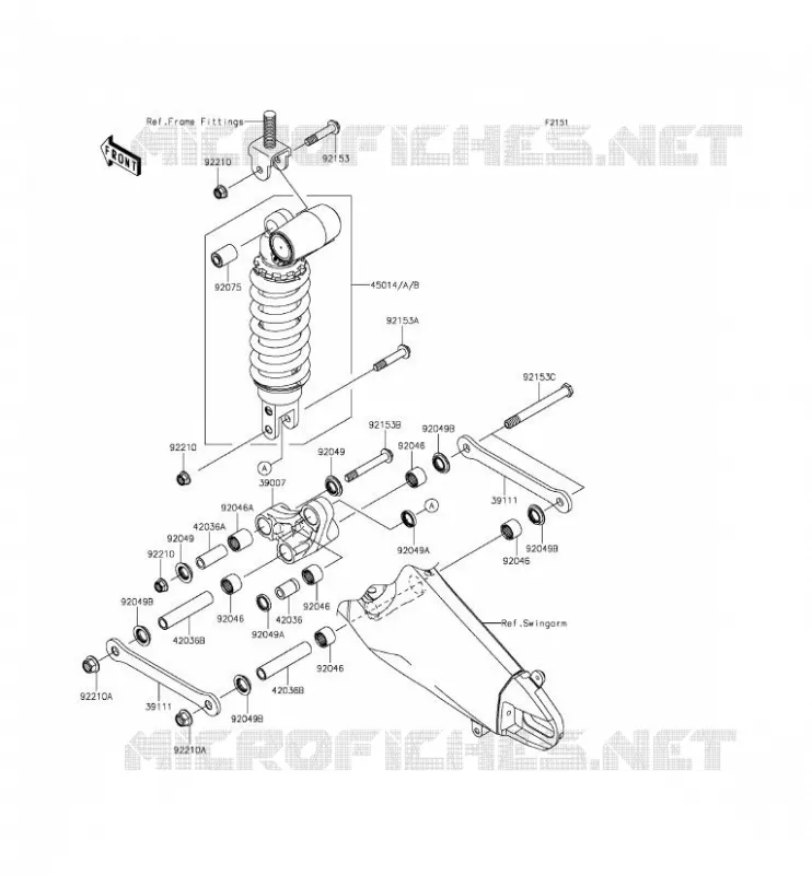 SUSPENSION/AMORTISSEUR Kawasaki MOTOS 636 2013 NINJA ZX-6R  ZX636EDF