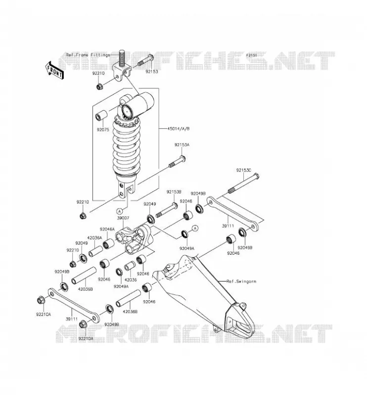 SUSPENSION/AMORTISSEUR Kawasaki MOTOS 636 2013 NINJA ZX-6R  ZX636EDF