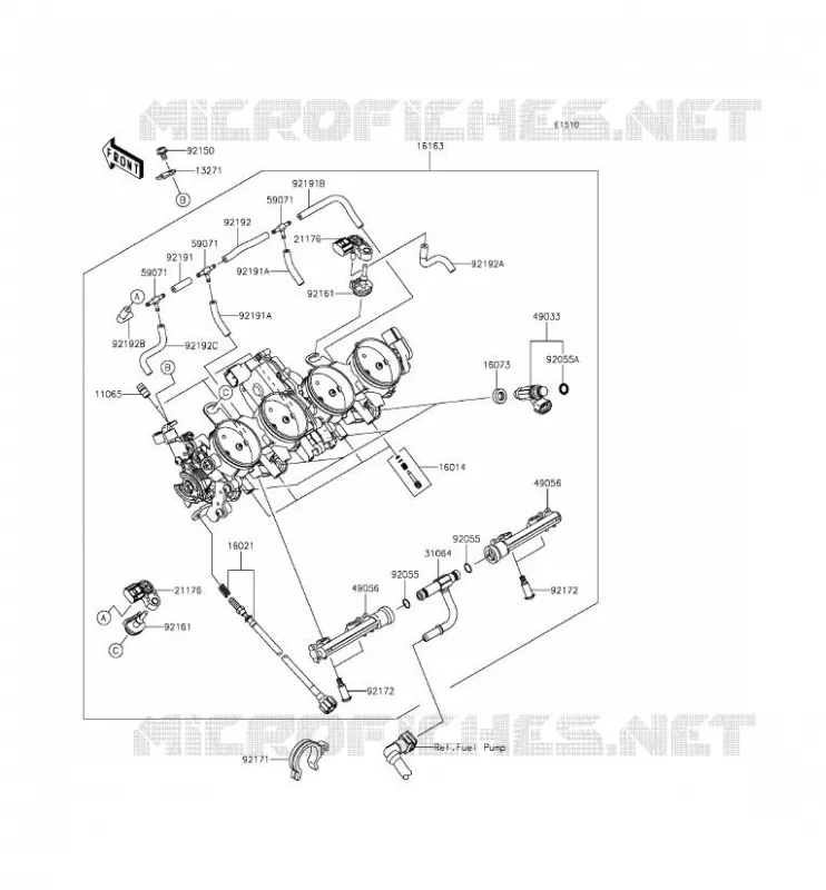 CARBU(CN,US) Kawasaki MOTOS 636 2013 NINJA ZX-6R  ZX636EDF