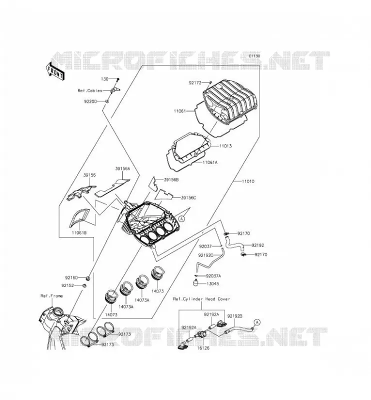 FILTRE A AIR Kawasaki MOTOS 636 2013 NINJA ZX-6R  ZX636EDF