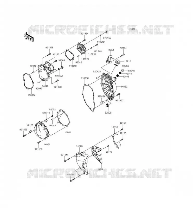 COUVERCLES MOTEUR Kawasaki MOTOS 636 2013 NINJA ZX-6R  ZX636EDF