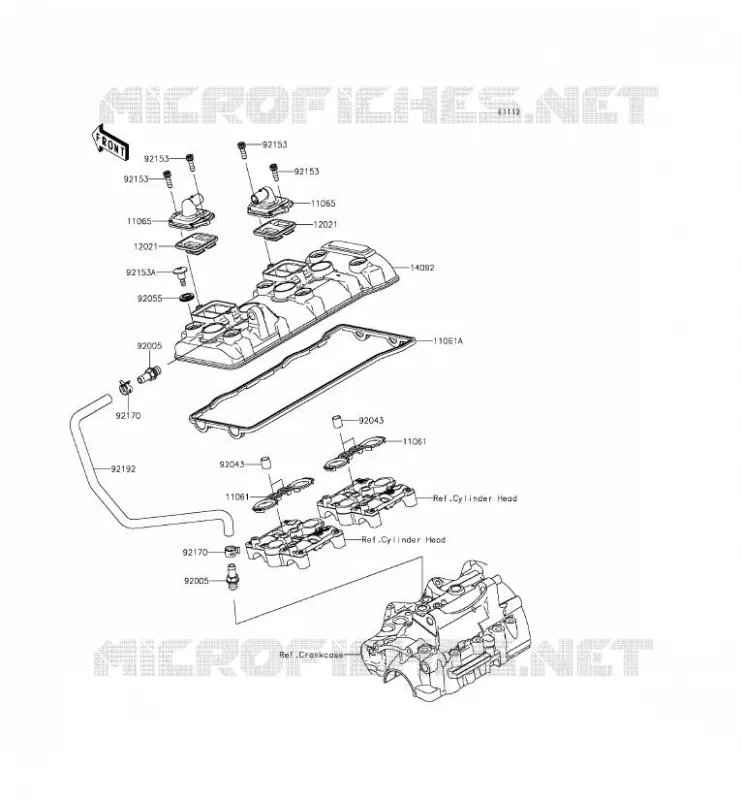 COUVRE CULASSE Kawasaki MOTOS 636 2014 NINJA ZX-6R  ZX636EEF