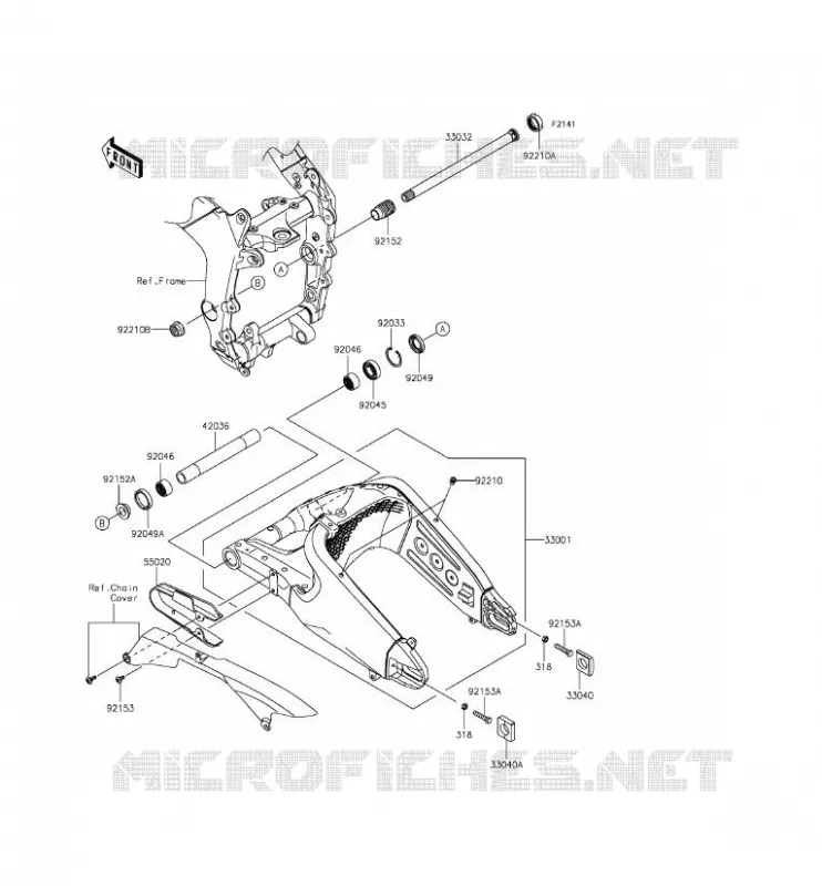 BRAS OSCILLANT Kawasaki MOTOS 636 2014 NINJA ZX-6R  ZX636EEF